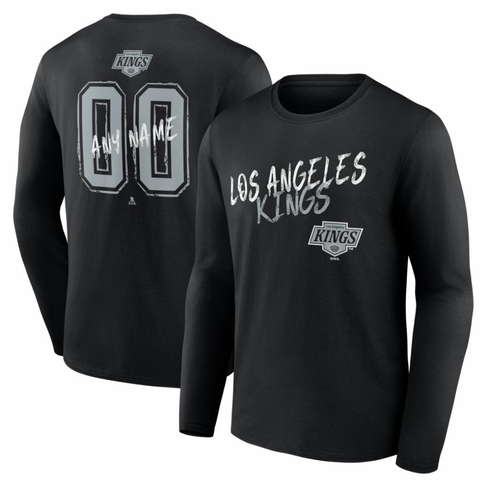 Los Angeles Kings Hustle Personalized Name & Number Long Sleeve T-Shirt - Black | NHL near me