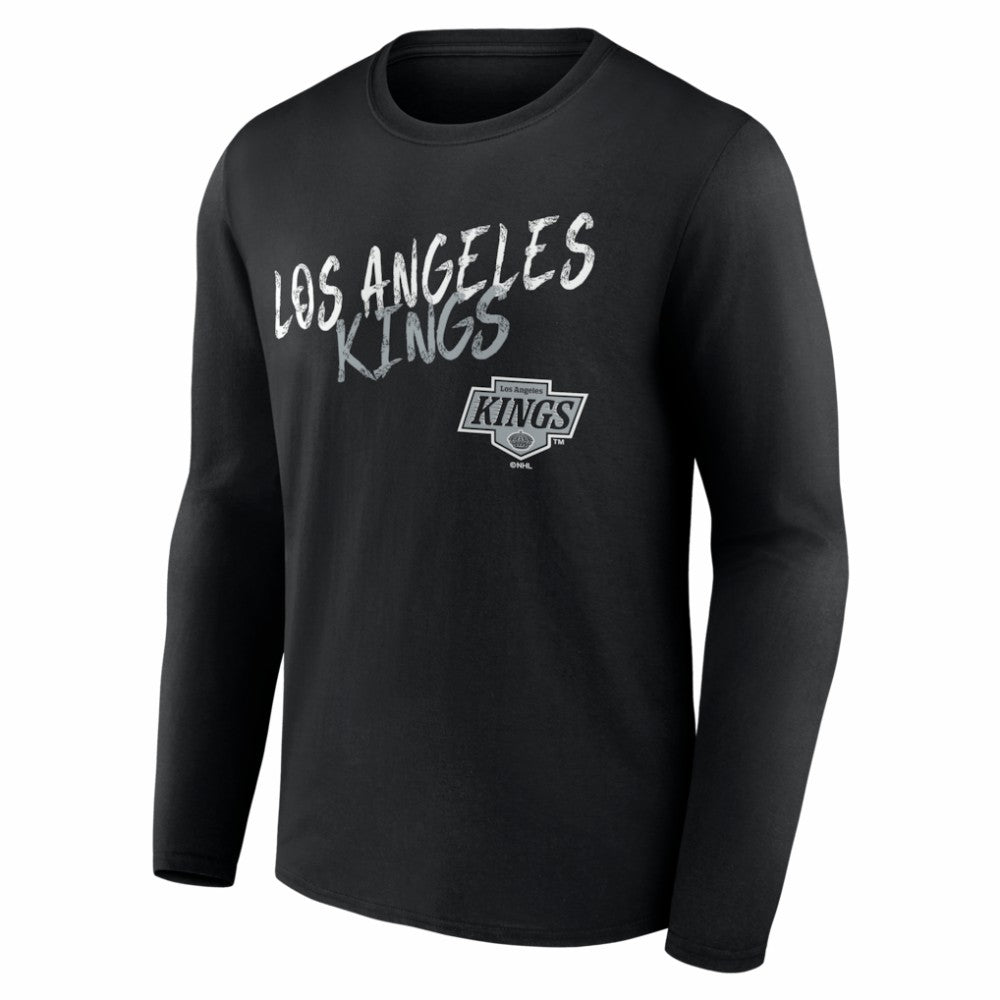 Los Angeles Kings Hustle Personalized Name & Number Long Sleeve T-Shirt - Black | NHL near me