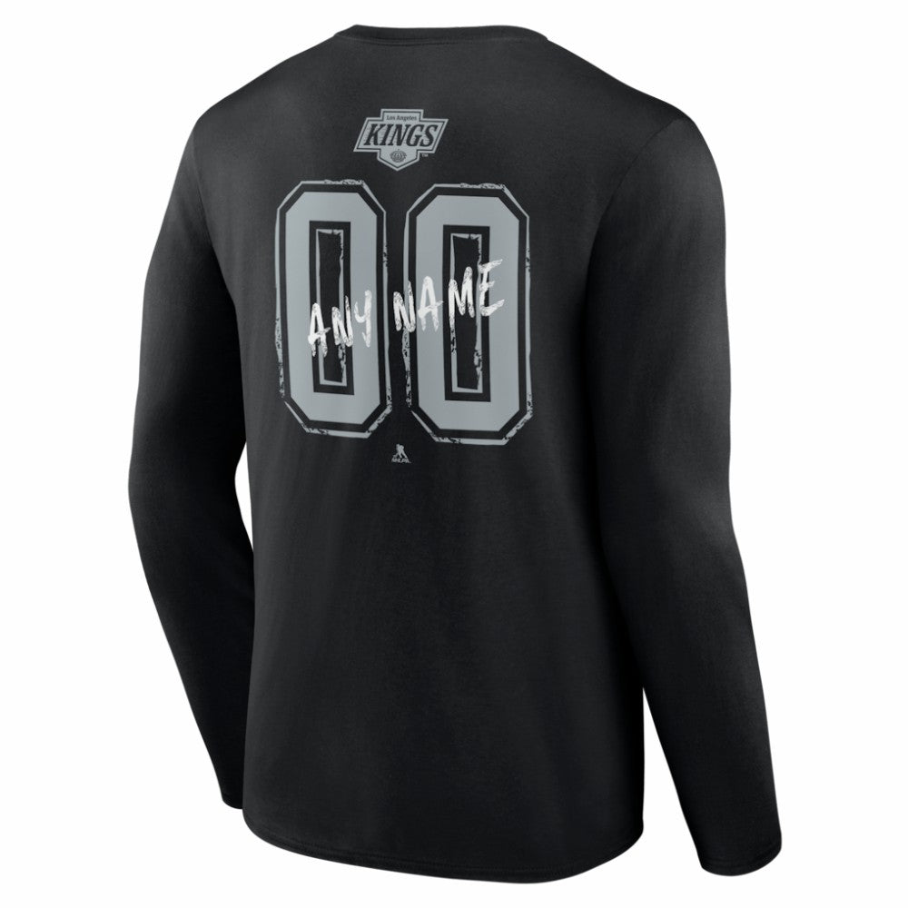 Los Angeles Kings Hustle Personalized Name & Number Long Sleeve T-Shirt - Black | NHL near me