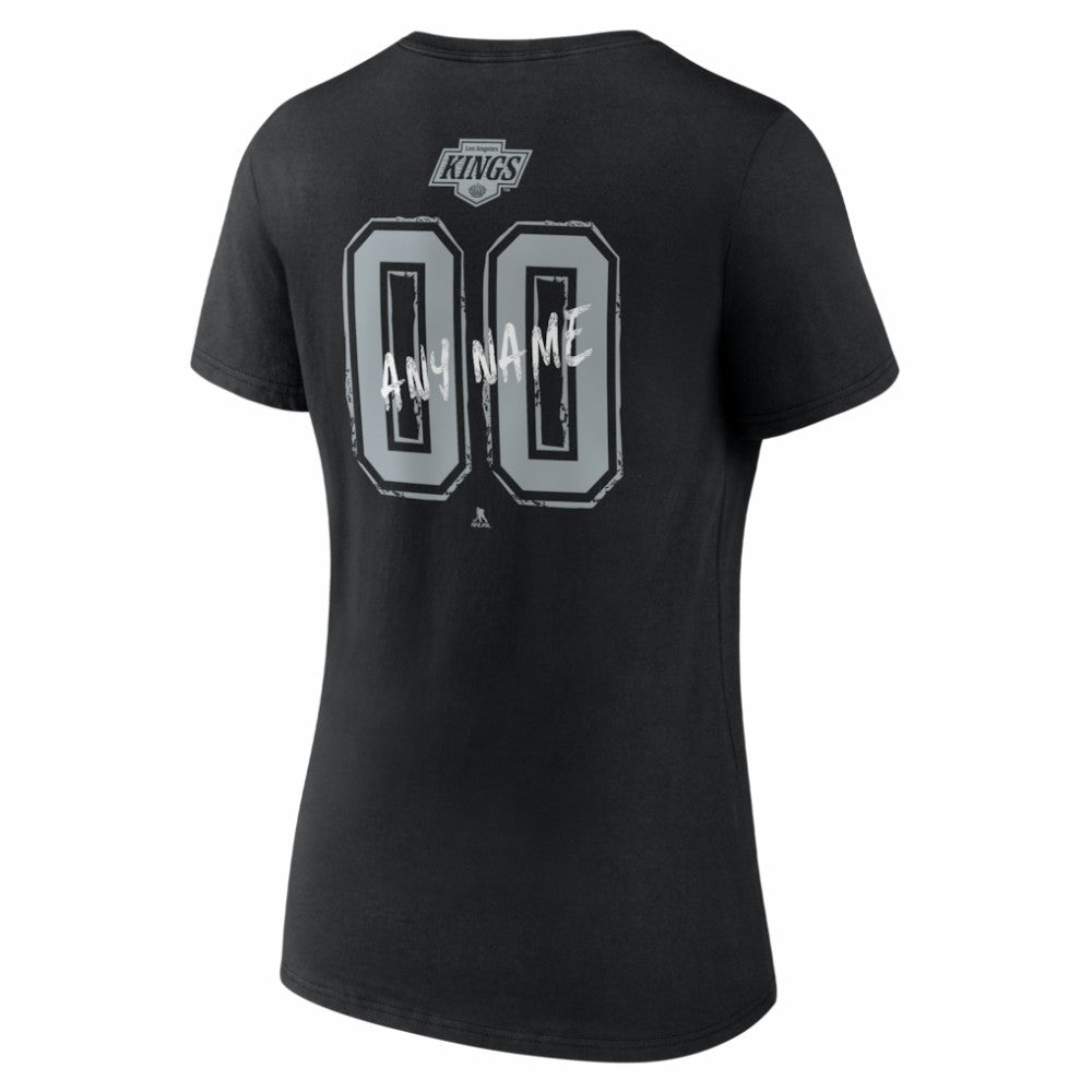 Los Angeles Kings Women's Hustle Personalized Name & Number V-Neck T-Shirt - Black | NHL discount