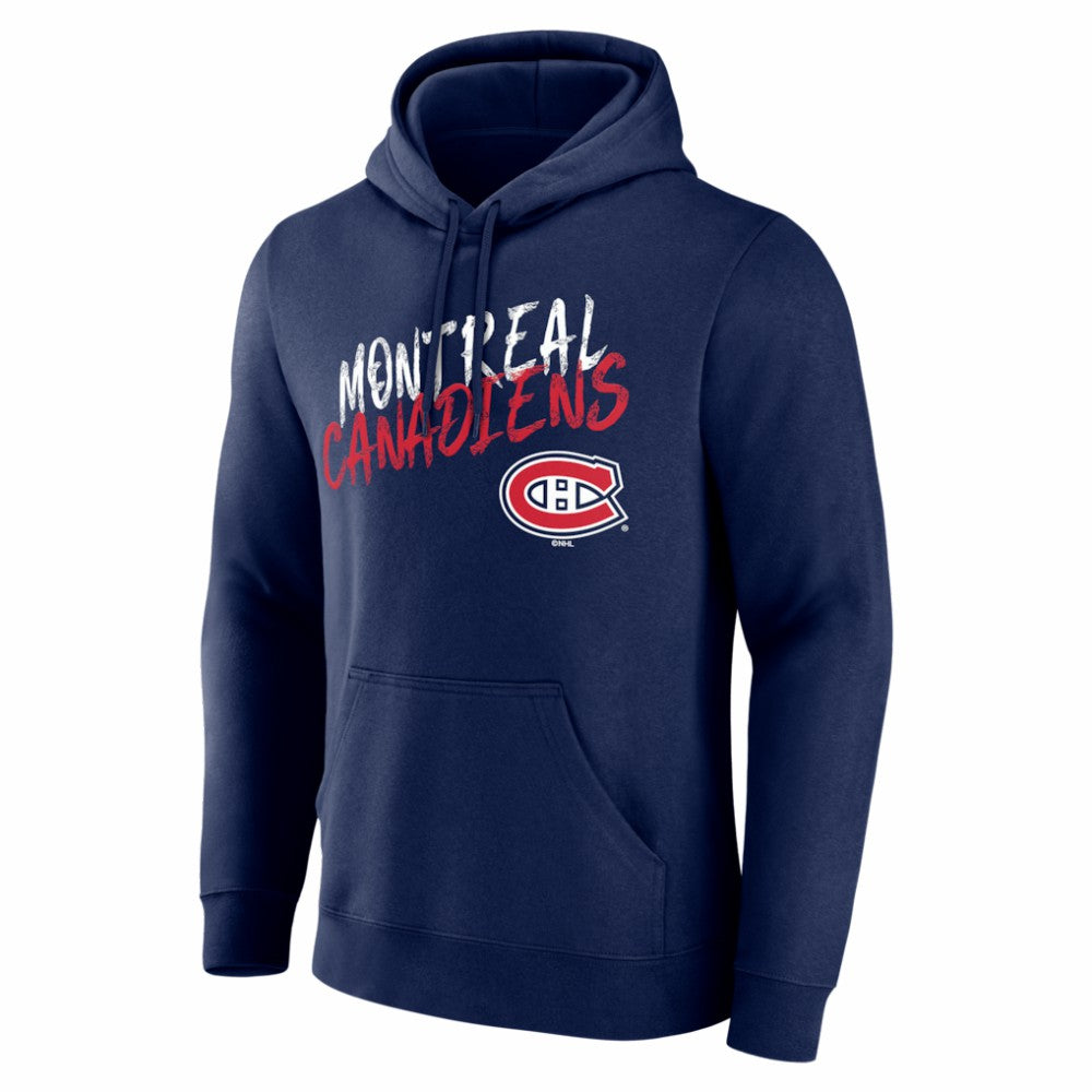 Montreal Canadiens Big & Tall Hustle Personalized Name & Number Hoodie - Navy | NHL near me