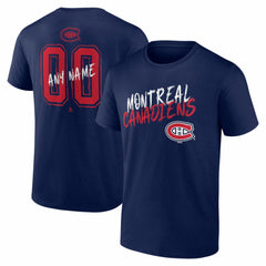 Montreal Canadiens Big & Tall Hustle Personalized Name & Number T-Shirt - Navy | NHL Clearance