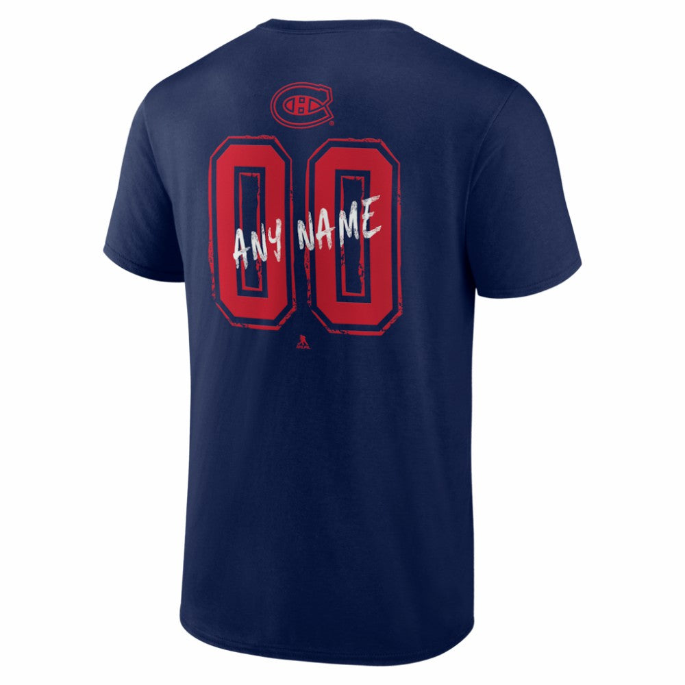 Montreal Canadiens Big & Tall Hustle Personalized Name & Number T-Shirt - Navy | NHL Clearance