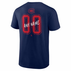 Montreal Canadiens Hustle Personalized Name & Number T-Shirt - Navy | NHL Clearance