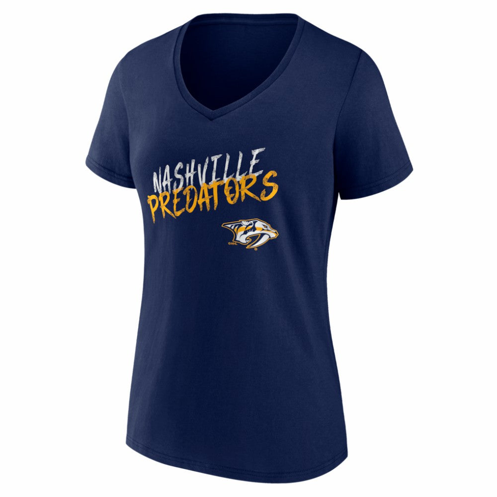Nashville Predators Women's Hustle Personalized Name & Number V-Neck T-Shirt - Navy | NHL discount