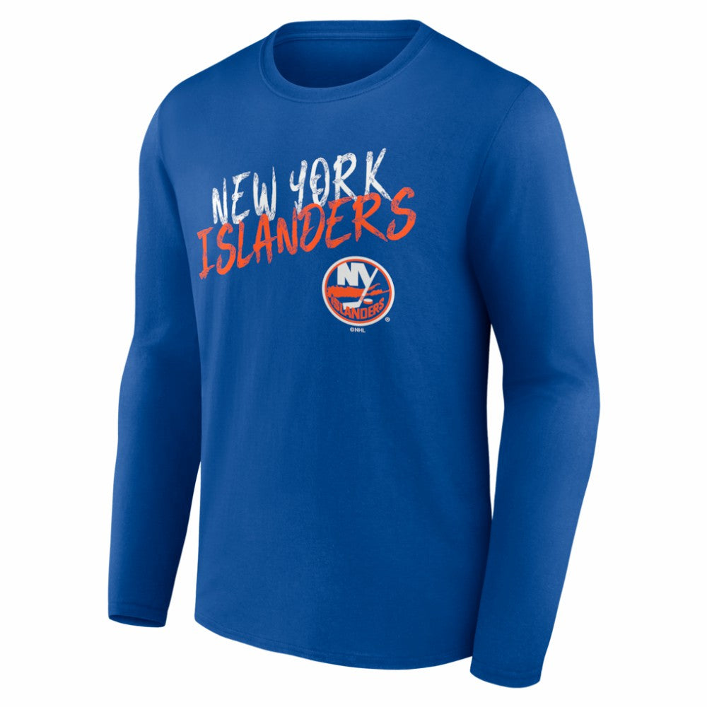 New York Islanders Hustle Personalized Name & Number Long Sleeve T-Shirt - Royal | NHL online