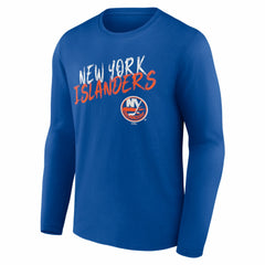 New York Islanders Hustle Personalized Name & Number Long Sleeve T-Shirt - Royal | NHL online