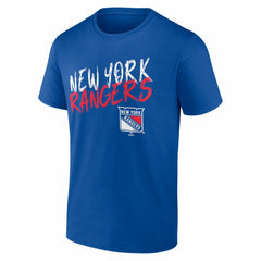 New York Rangers Hustle Personalized Name & Number T-Shirt - Blue | NHL on sale