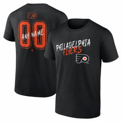 Philadelphia Flyers Hustle Personalized Name & Number T-Shirt - Black | NHL sale