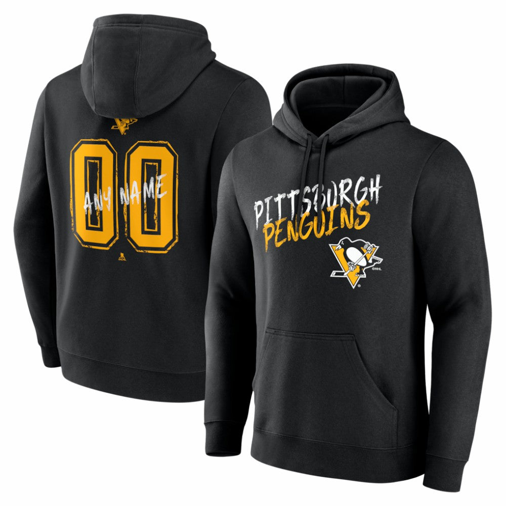 Pittsburgh Penguins Hustle Personalized Name & Number Hoodie - Black | NHL discount