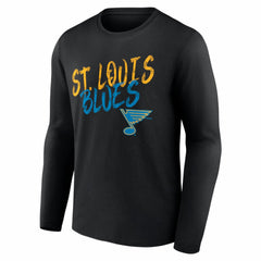 St. Louis Blues Hustle Personalized Name & Number Long Sleeve T-Shirt - Black | NHL discount