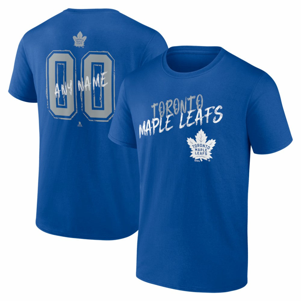 Toronto Maple Leafs Big & Tall Hustle Personalized Name & Number T-Shirt - Blue | NHL Clearance