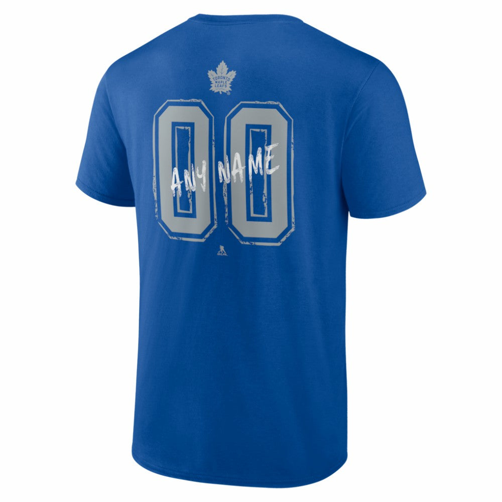 Toronto Maple Leafs Big & Tall Hustle Personalized Name & Number T-Shirt - Blue | NHL Clearance