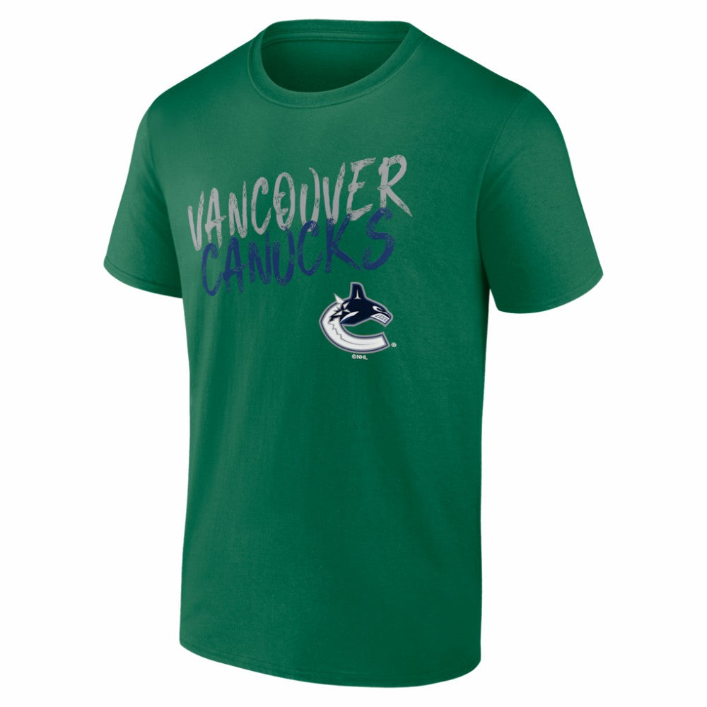 Vancouver Canucks Hustle Personalized Name & Number T-Shirt - Green | NHL discount