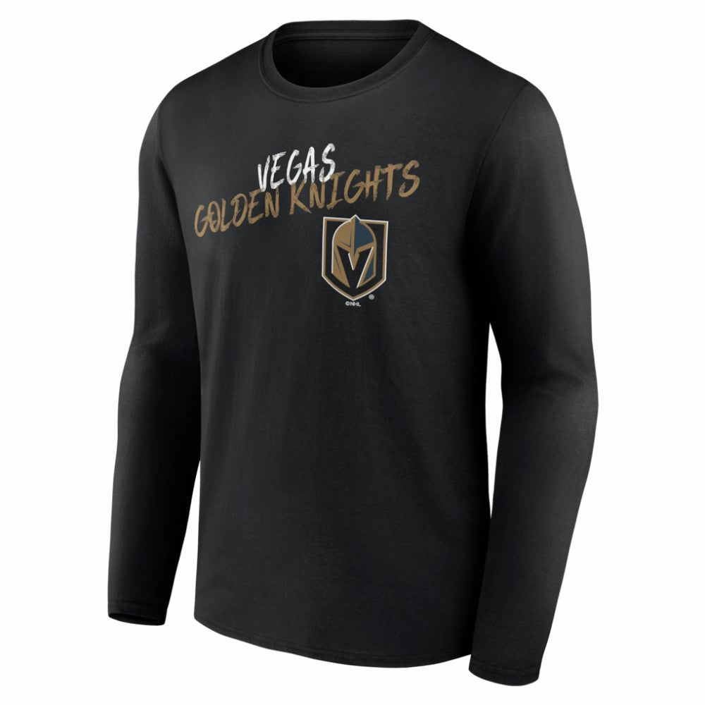 Vegas Golden Knights Hustle Personalized Name & Number Long Sleeve T-Shirt - Black | NHL discount