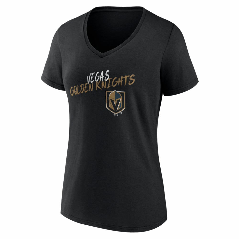 Vegas Golden Knights Women's Hustle Personalized Name & Number V-Neck T-Shirt - Black | NHL online