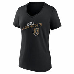 Vegas Golden Knights Women's Hustle Personalized Name & Number V-Neck T-Shirt - Black | NHL online