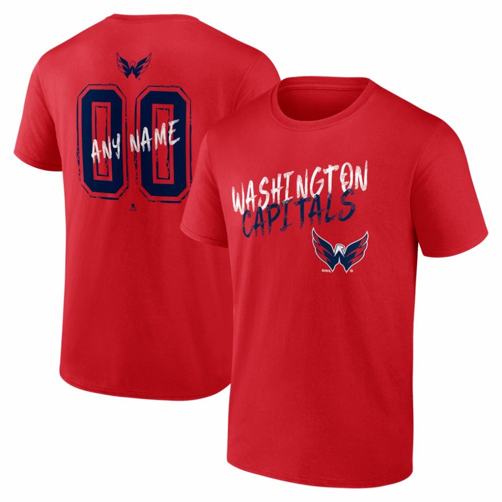 Washington Capitals Big & Tall Hustle Personalized Name & Number T-Shirt - Red | NHL online