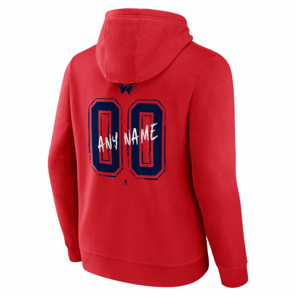 Washington Capitals Hustle Personalized Name & Number Hoodie - Red | NHL sale