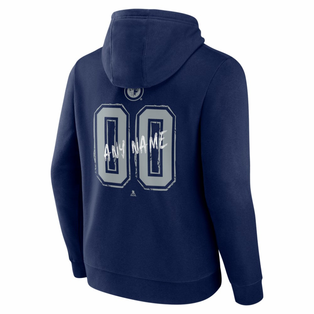 Winnipeg Jets Big & Tall Hustle Personalized Name & Number Hoodie - Navy | NHL near me