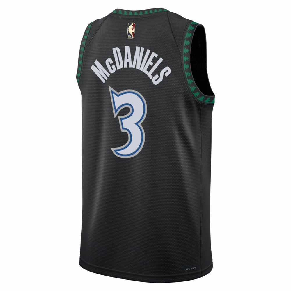 Nike Jaden McDaniels Minnesota Timberwolves Unisex Swingman Jersey Classic Edition Black