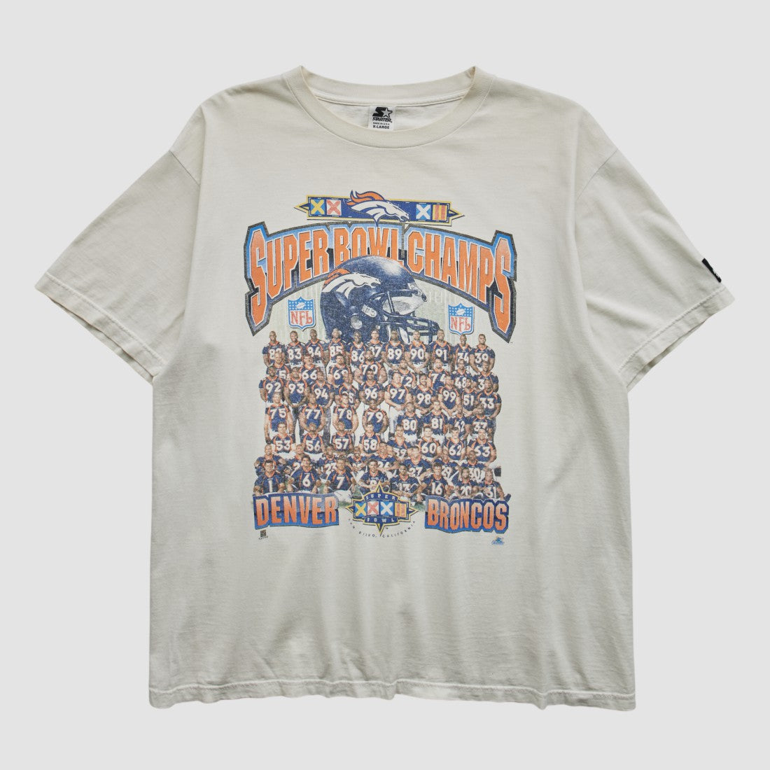 Denver Broncos Starter 1998 T-shirt - White Vintage - Fanatics