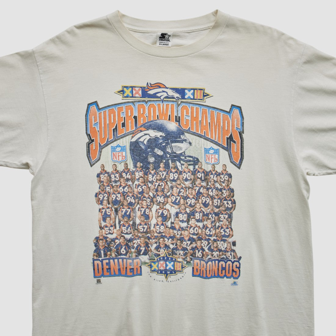 Denver Broncos Starter 1998 T-shirt - White Vintage - Fanatics