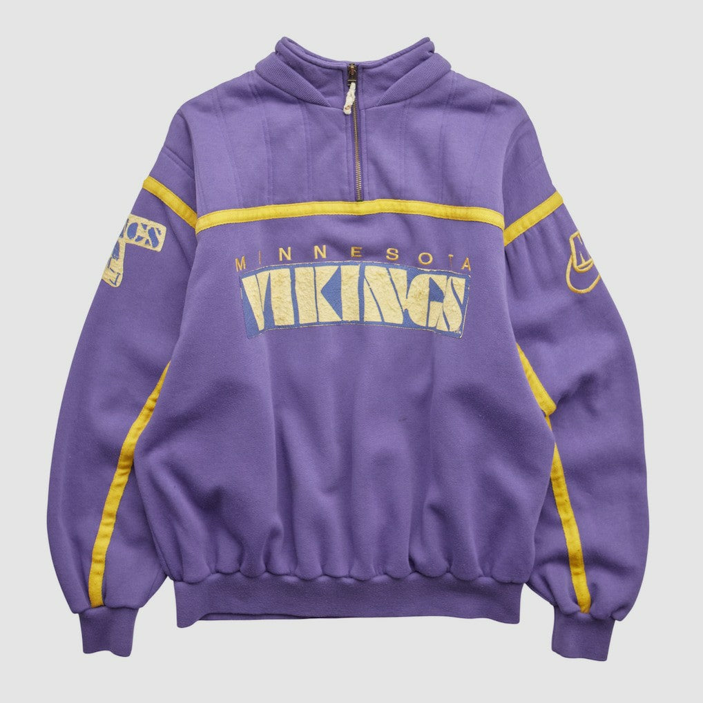 Minnesota Vikings 90s 1/4 Zip Sweatshirt - Purple Vintage - Fanatics