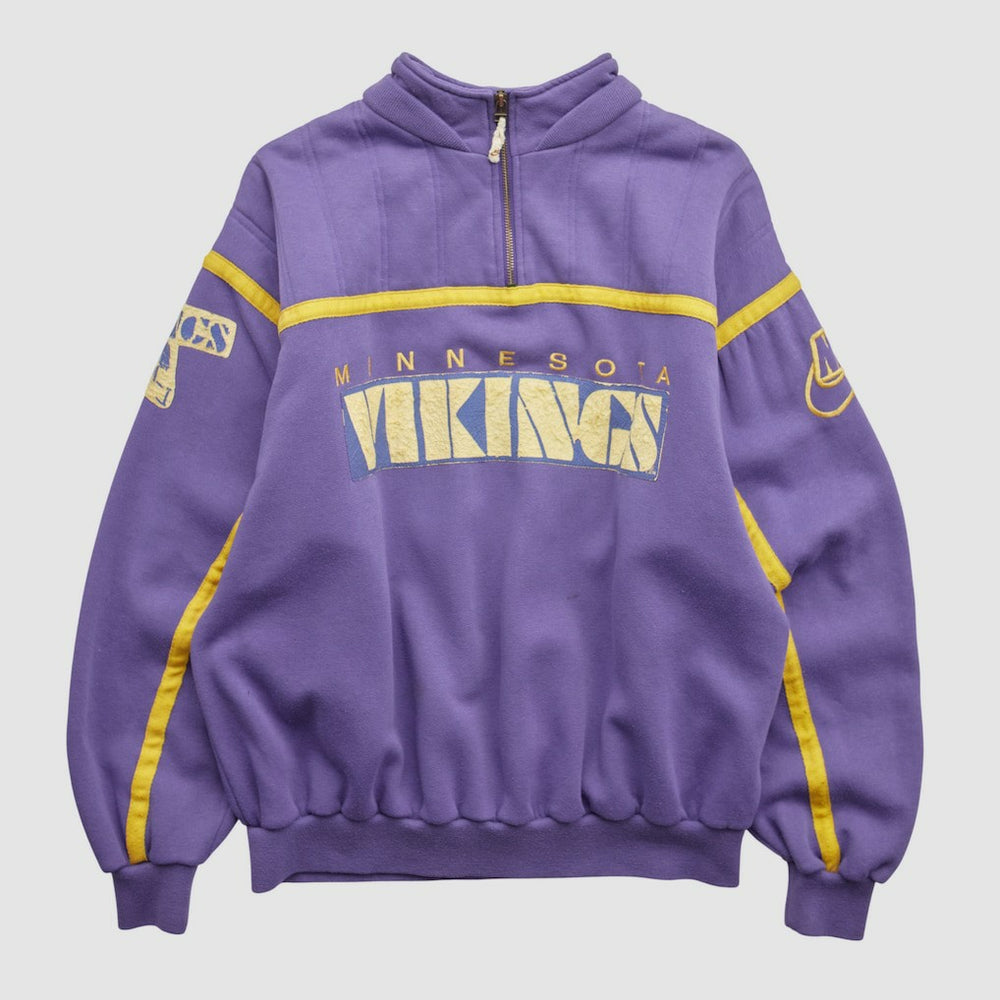 Minnesota Vikings 90s 1/4 Zip Sweatshirt - Purple Vintage - Fanatics