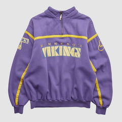 Minnesota Vikings 90s 1/4 Zip Sweatshirt - Purple Vintage - Fanatics