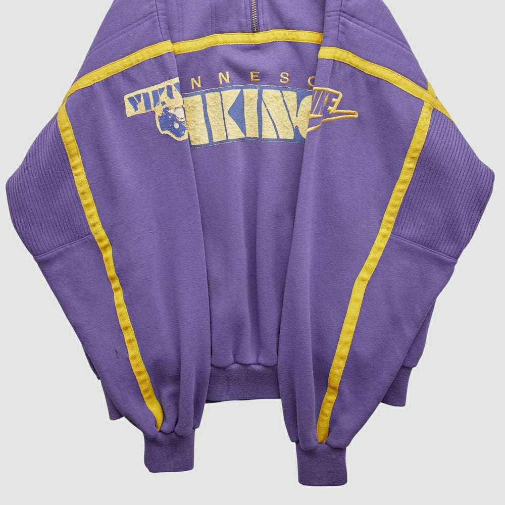 Minnesota Vikings 90s 1/4 Zip Sweatshirt - Purple Vintage - Fanatics