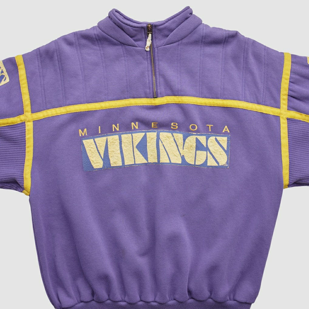 Minnesota Vikings 90s 1/4 Zip Sweatshirt - Purple Vintage - Fanatics