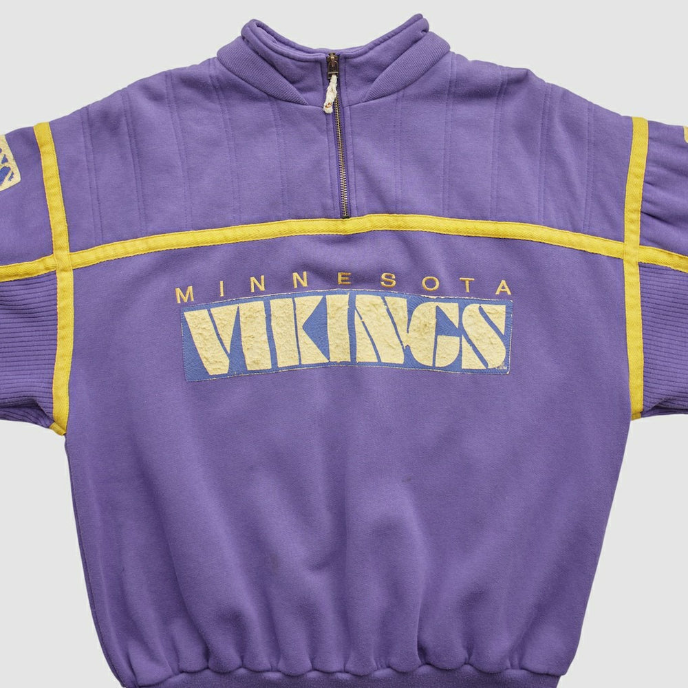 Minnesota Vikings 90s 1/4 Zip Sweatshirt - Purple Vintage - Fanatics
