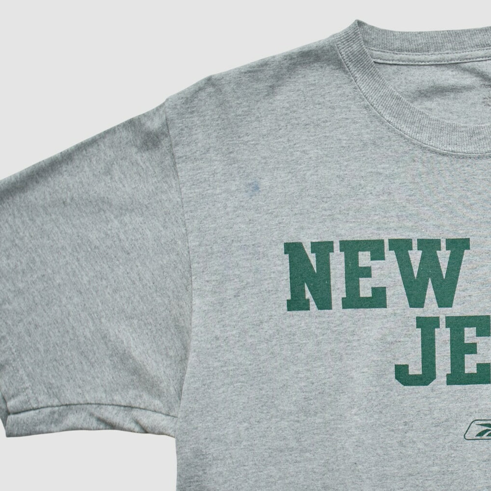 New York Jets Reebok 2000s T-shirt - Heather Gray Vintage - Fanatics