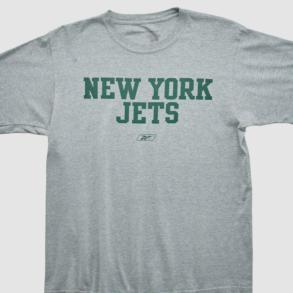 New York Jets Reebok 2000s T-shirt - Heather Gray Vintage - Fanatics