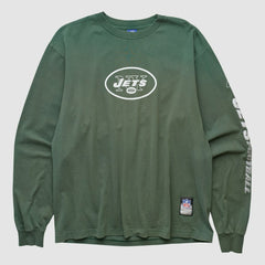 New York Jets Reebok 2000s Long Sleeve T-shirt - Green Vintage - Fanatics