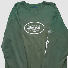 New York Jets Reebok 2000s Long Sleeve T-shirt - Green Vintage - Fanatics