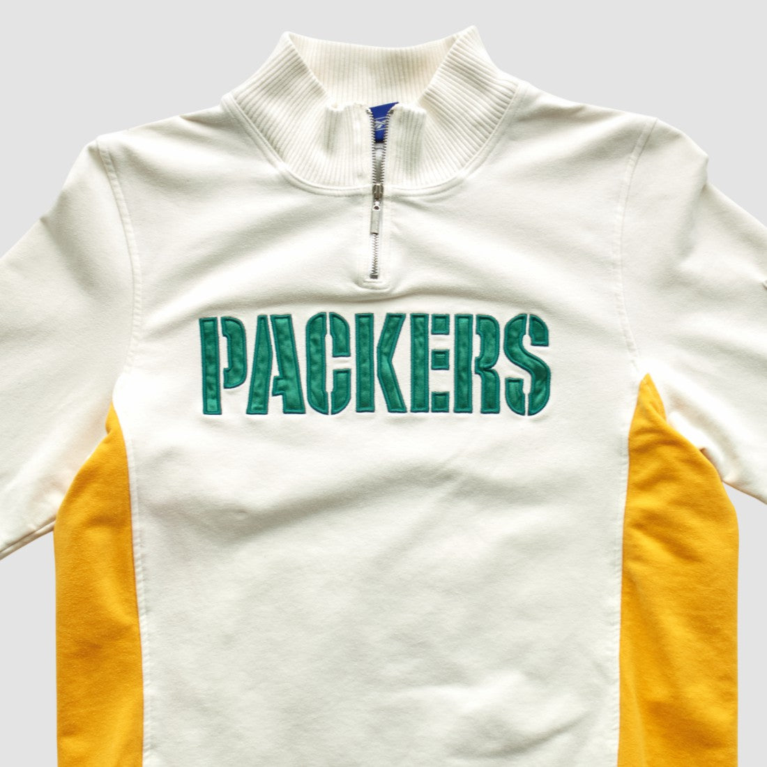 Green Bay Packers Reebok 2000s 1/4 Zip Sweatshirt - White Vintage - Fanatics
