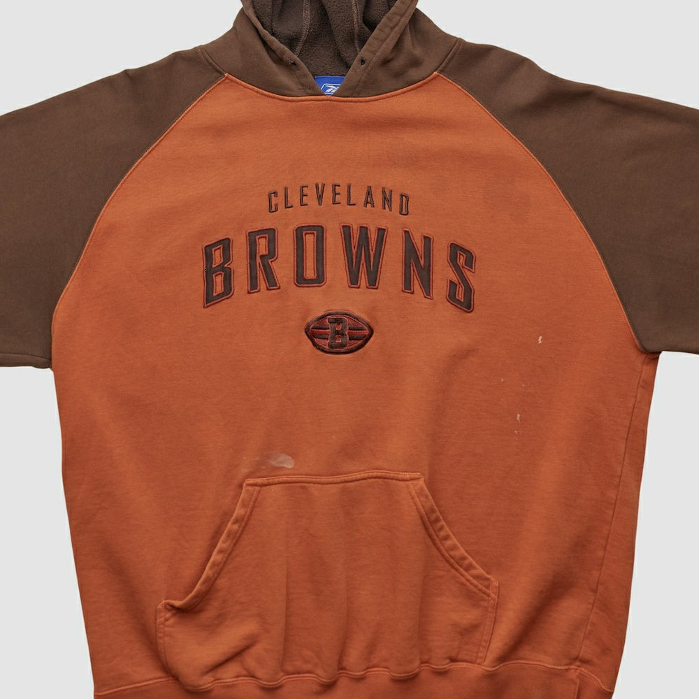 Cleveland Browns Reebok 2000s Hooded Pullover Sweatshirt - Clay Vintage - Fanatics