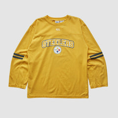 Pittsburgh Steelers NFL 2000s Long Sleeve T-shirt - Yellow Vintage - Fanatics