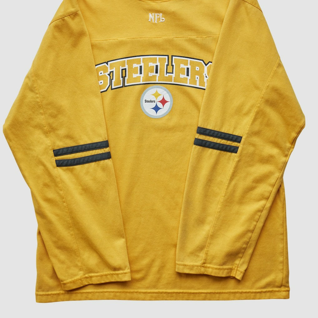 Pittsburgh Steelers NFL 2000s Long Sleeve T-shirt - Yellow Vintage - Fanatics
