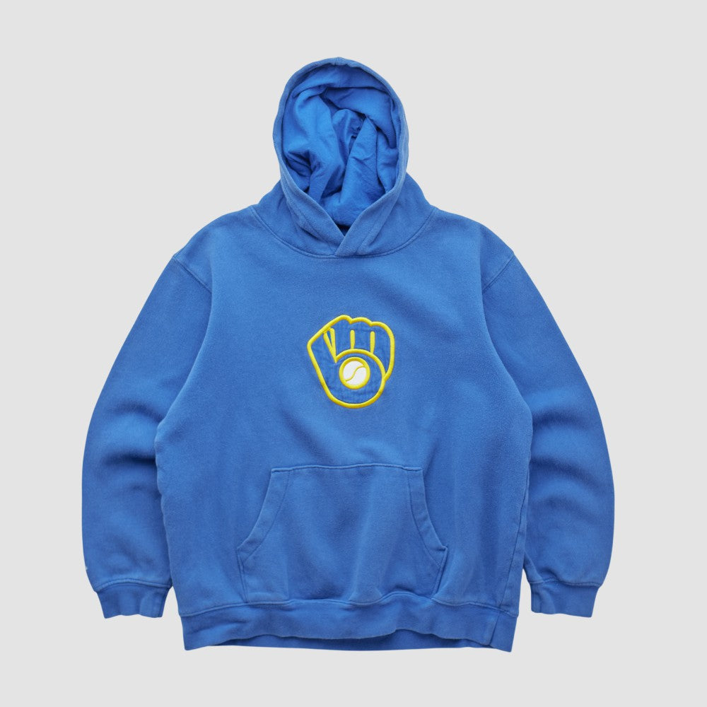 Milwaukee Brewers Majestic 2000s Hooded Pullover Sweatshirt Outlet