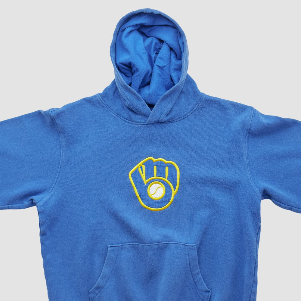 Milwaukee Brewers Majestic 2000s Hooded Pullover Sweatshirt Outlet