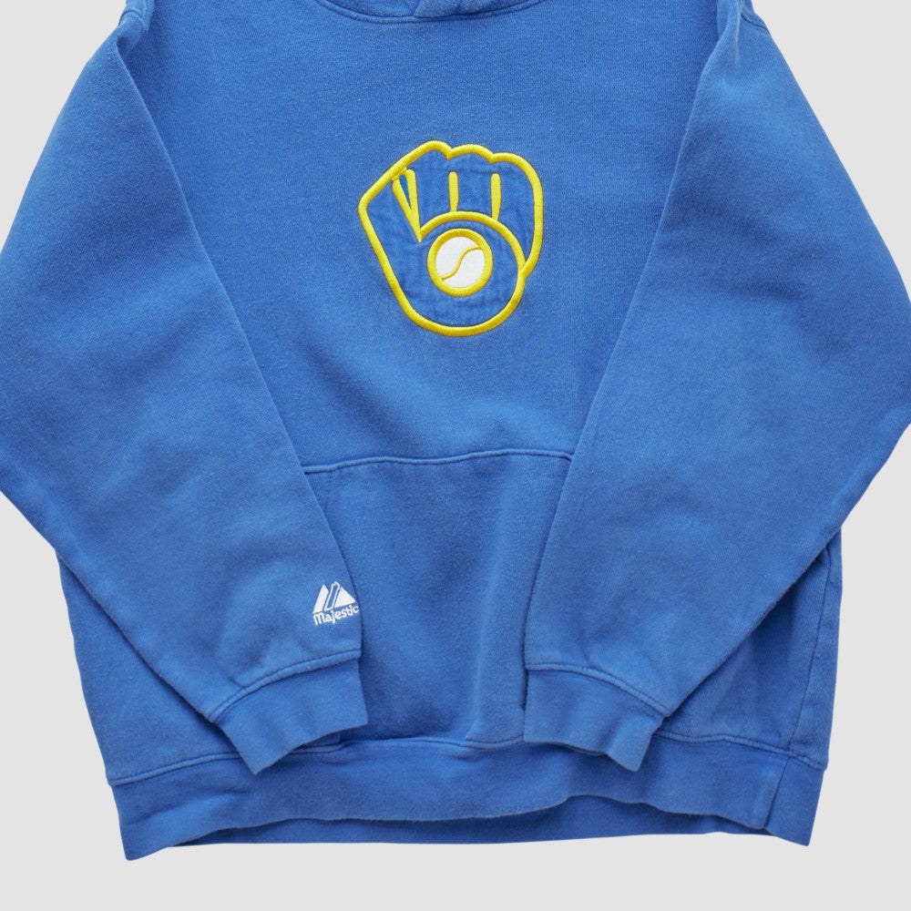 Milwaukee Brewers Majestic 2000s Hooded Pullover Sweatshirt Outlet