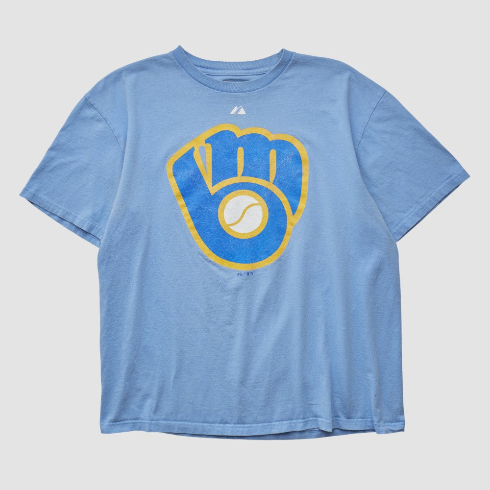 Milwaukee Brewers Majestic 2000s T-shirt Online