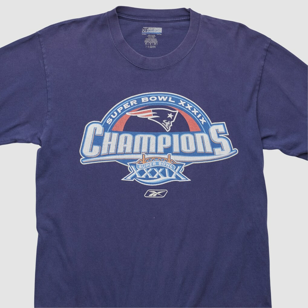 New England Patriots Reebok 2005 Long Sleeve T-shirt - Navy Vintage - Fanatics