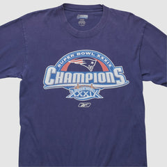 New England Patriots Reebok 2005 Long Sleeve T-shirt - Navy Vintage - Fanatics