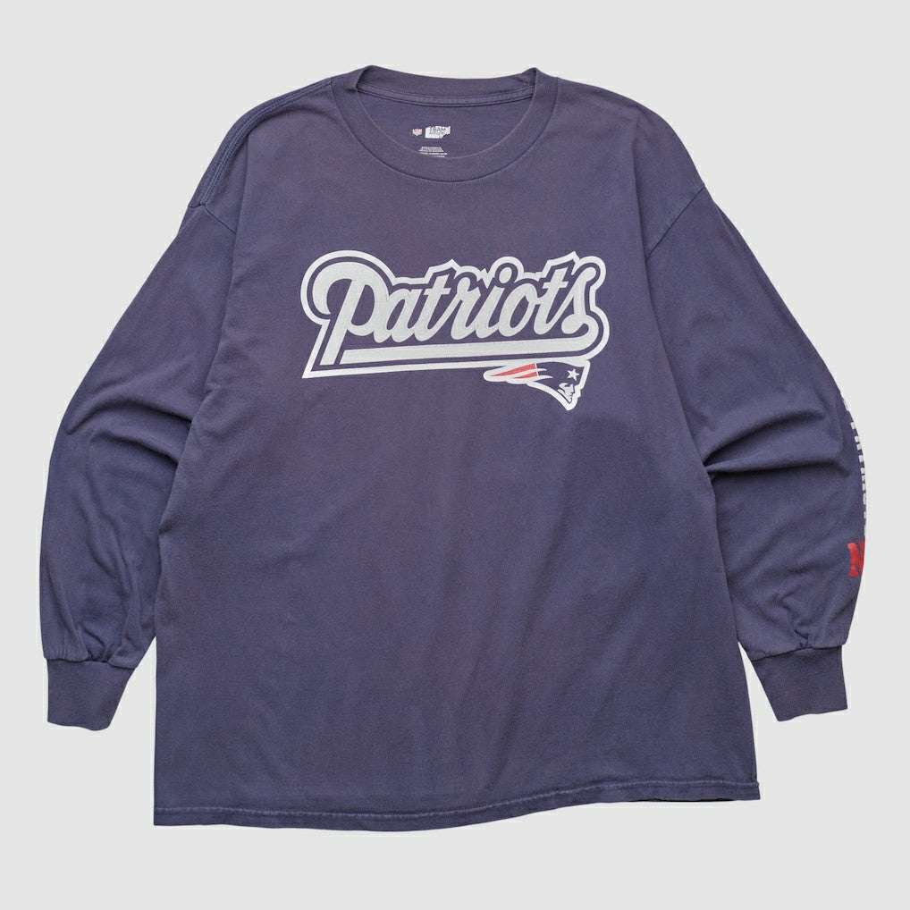 New England Patriots NFL 2000s Long Sleeve T-shirt - Navy Vintage - Fanatics