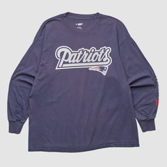 New England Patriots NFL 2000s Long Sleeve T-shirt - Navy Vintage - Fanatics