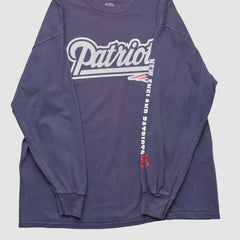 New England Patriots NFL 2000s Long Sleeve T-shirt - Navy Vintage - Fanatics